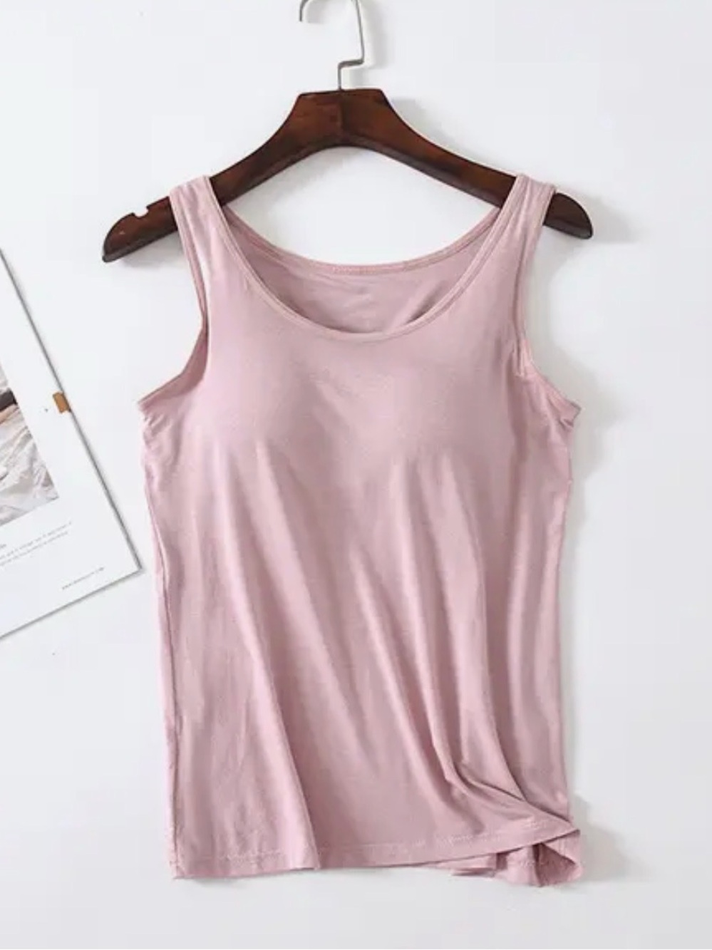 Everyday Scoop Neck Tank Top - Light Pink